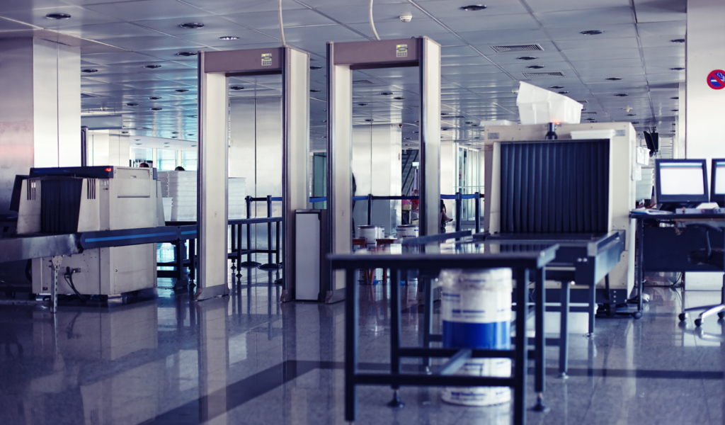 Disability Discrimination at Airport Security: A TSA Nightmare - image of an empty airport security lounge.