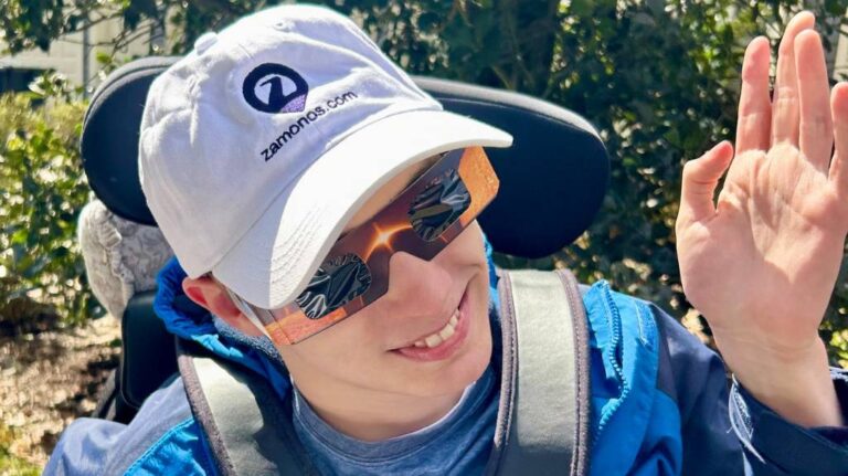 Luca sporting an awesome Zamonos cap as he sets about trying to find more wheelchair accessible locations to visit.