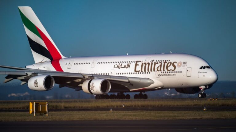 An Emirates Airplane - part of a fleet of aircraft set to receive amazing accessibility innovative improvements. Seamless accessible travel on Emirates is to come.