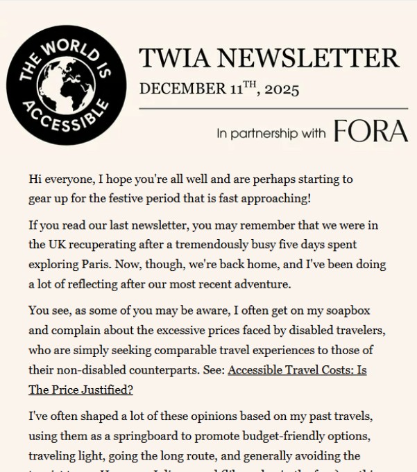 Testing Air France Access - December 11, 2025, newsletter cover