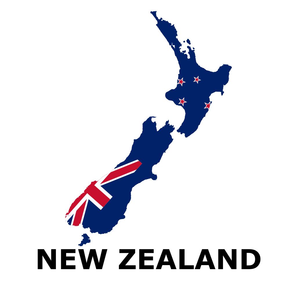 The New Zealand accessible vacation homes badge, featuring the NZ nation outline, with the NZ flag and the word "New Zealand" underneath.