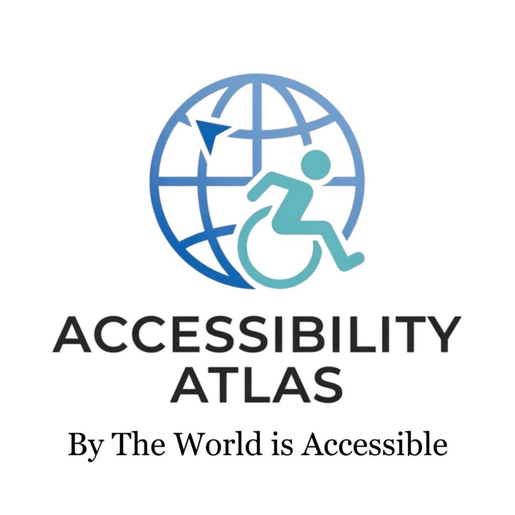 The logo for Accessibility Atlas. A project by The World is Accessible.